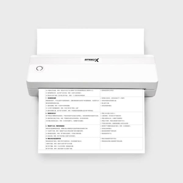 Speed-x Sp-a42 (bt+wifi) A4 Portable Inkless Thrmal Prnter 10mm/s