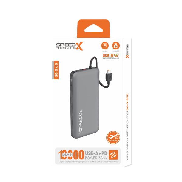 SpeedX SP-S185 power bank front view