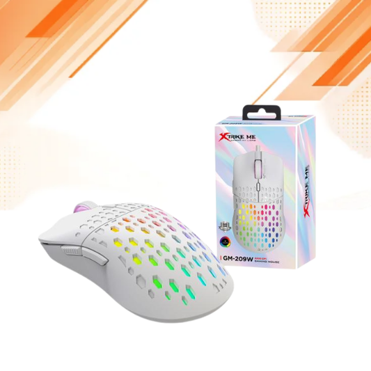 Xtrike Me GM209W RGB gaming mouse honeycomb design