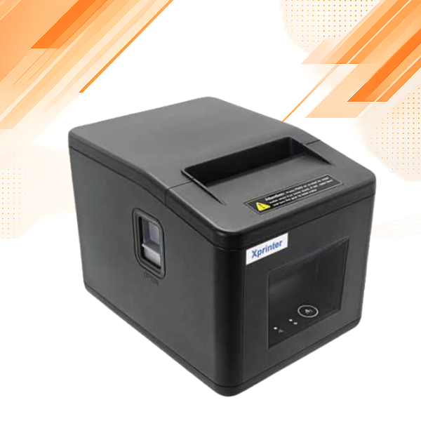 XPrinter XP-Q805K compact size on POS counter
