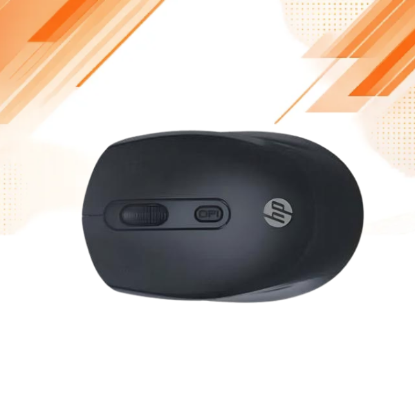 HP S5000 ergonomic black mouse side view