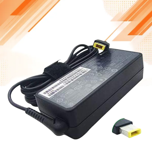 Lenovo 65W square pin laptop charger front view
