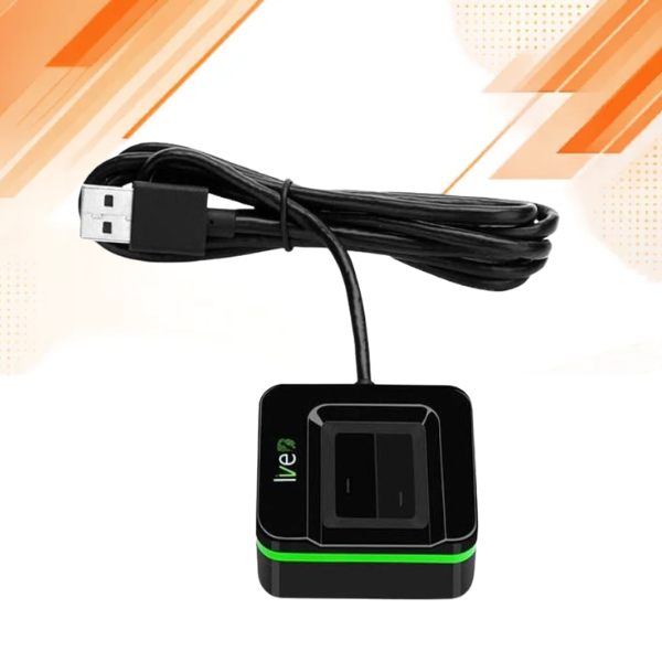 ZKTeco Live20R fingerprint scanner with USB cable