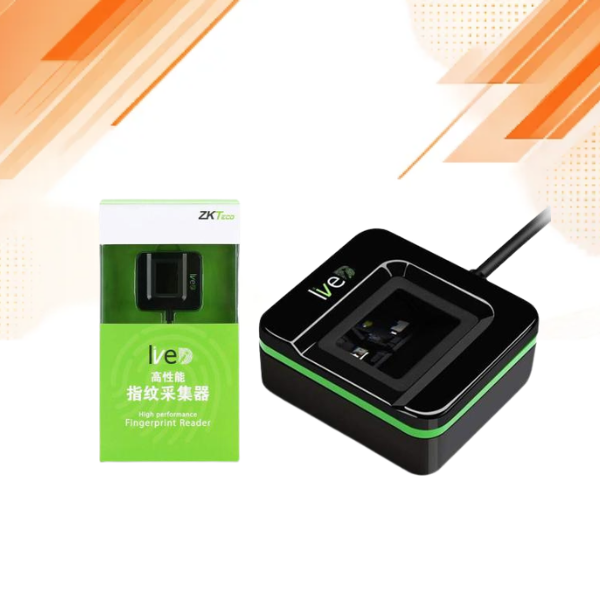 Close-up of ZKTeco Live20R optical sensor