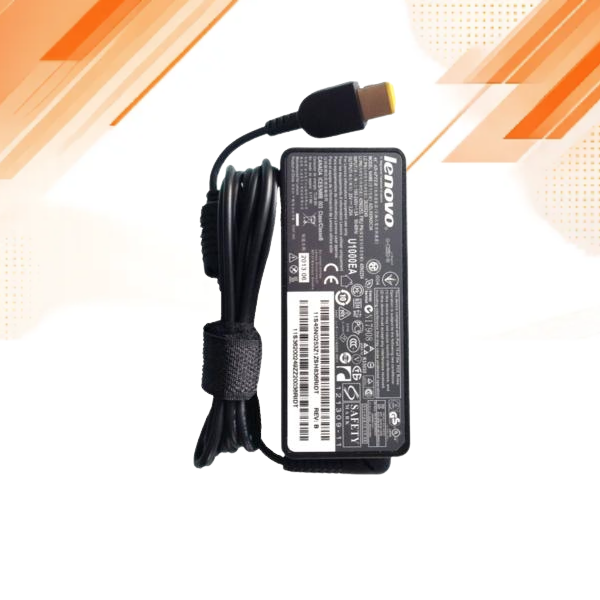 Lenovo 65W square pin laptop charger USB pin connector close-up